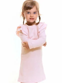 GATE Dzianinowa sukienka dziewczęca z falbankami|Dzieci Dziewczynki·Sukienki