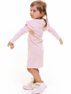 GATE Dzianinowa sukienka dziewczęca z falbankami|Dzieci Dziewczynki·Sukienki