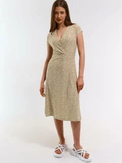 GATE Dzianinowa sukienka w kwiatowy wzór| Kategorie·Sukienki