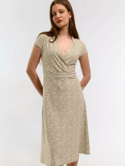 GATE Dzianinowa sukienka w kwiatowy wzór| Kategorie·Sukienki