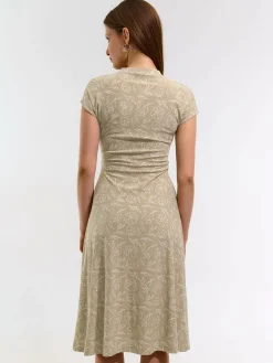 GATE Dzianinowa sukienka w kwiatowy wzór| Kategorie·Sukienki