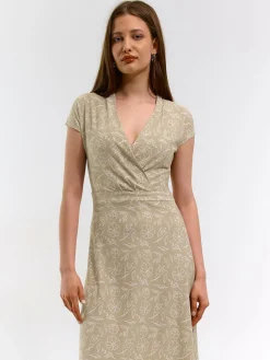 GATE Dzianinowa sukienka w kwiatowy wzór| Kategorie·Sukienki