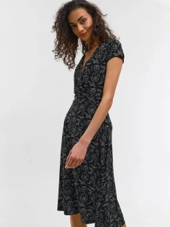 GATE Dzianinowa sukienka w kwiatowy wzór| Kategorie·Sukienki