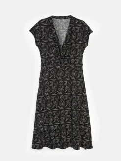 GATE Dzianinowa sukienka w kwiatowy wzór| Kategorie·Sukienki