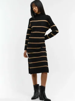 GATE Dzianinowa sukienka w paski| Kategorie·Sukienki