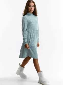 GATE Dzianinowa sukienka z długim rękawem dla dziewczynki|Dzieci Dziewczynki·Sukienki