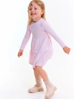 GATE Dzianinowa sukienka z długim rękawem dla dziewczynki|Dzieci Dziewczynki·Sukienki