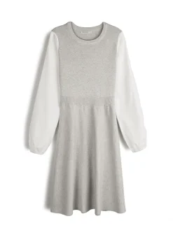 GATE Dzianinowa sukienka z koszulowymi rękawami| Kategorie·Sukienki