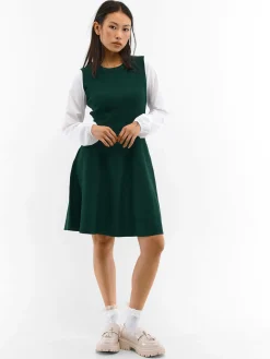 GATE Dzianinowa sukienka z koszulowymi rękawami| Kategorie·Sukienki