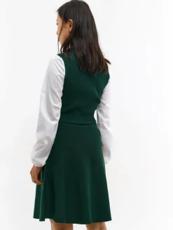 GATE Dzianinowa sukienka z koszulowymi rękawami| Kategorie·Sukienki