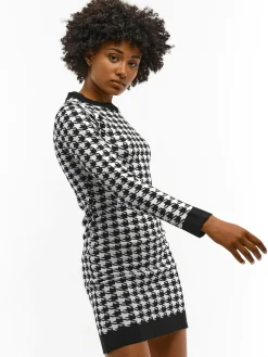 GATE Dzianinowa sukienka z nadrukiem kogucim| Kategorie·Sukienki