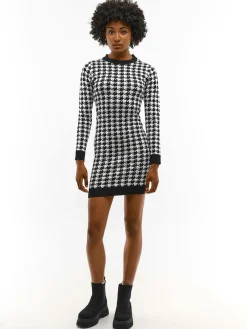 GATE Dzianinowa sukienka z nadrukiem kogucim| Kategorie·Sukienki