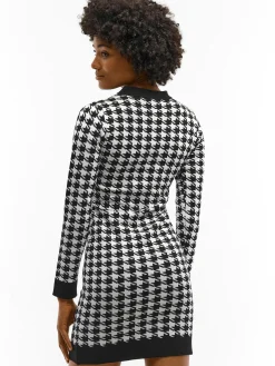 GATE Dzianinowa sukienka z nadrukiem kogucim| Kategorie·Sukienki