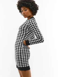 GATE Dzianinowa sukienka z nadrukiem kogucim| Kategorie·Sukienki