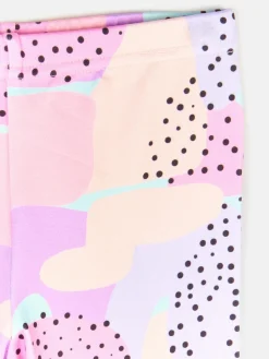 GATE Dziewczęce miękkie legginsy z wielobarwnym nadrukiem|Dzieci Dziewczynki·Spodnie I Legginsy