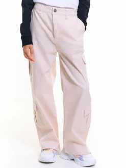 GATE Dziewczęce szerokie spodnie z kieszeniami|Dzieci Dziewczynki·Spodnie I Legginsy