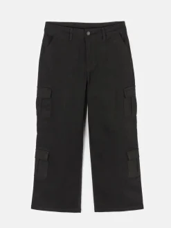 GATE Dziewczęce szerokie spodnie z kieszeniami|Dzieci Dziewczynki·Spodnie I Legginsy