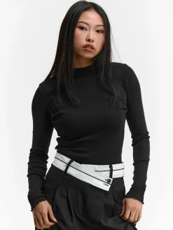 GATE Żebrowany sweter z golfem| Koszulki I Topy·Golfy