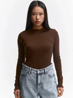 GATE Żebrowany sweter z golfem| Koszulki I Topy·Golfy