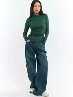 GATE Żebrowany sweter z golfem| Koszulki I Topy·Golfy