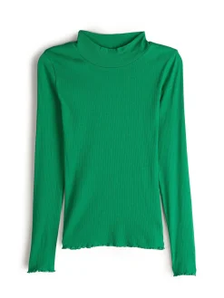 GATE Żebrowany sweter z golfem| Koszulki I Topy·Golfy