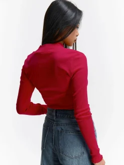 GATE Żebrowany sweter z golfem| Koszulki I Topy·Golfy