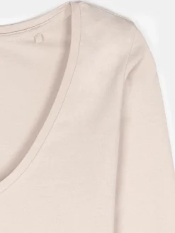 GATE Elastyczna koszulka z dekoltem w kształcie litery V| Koszulki I Topy·Koszulki