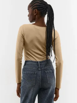 GATE Elastyczna koszulka zapinana na guziki| Koszulki I Topy·Koszulki