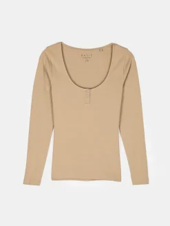 GATE Elastyczna koszulka zapinana na guziki| Koszulki I Topy·Koszulki