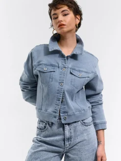 GATE Elastyczna kurtka jeansowa| Kurtki I Płaszcze·Kurtki Przejściowe