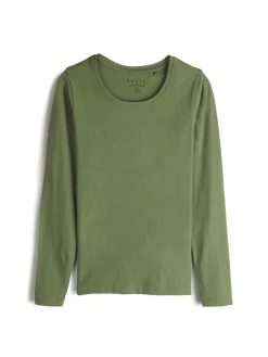 GATE Elastyczny T-shirt z długim rękawem| Koszulki I Topy·Koszulki