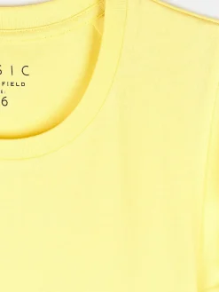 GATE Elastyczny T-shirt z falbankami| Koszulki I Topy·Koszulki