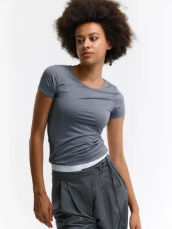 GATE Gładka koszulka| Koszulki I Topy·Koszulki