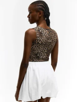 GATE Gładki top z nadrukiem| Koszulki I Topy·Podkoszulki ☀️