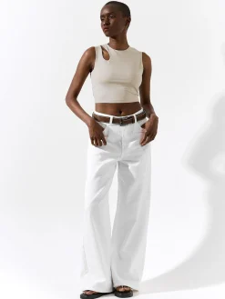 GATE Gładki top z wycięciem| Koszulki I Topy·Podkoszulki ☀️