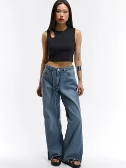 GATE Gładki top z wycięciem| Koszulki I Topy·Podkoszulki ☀️