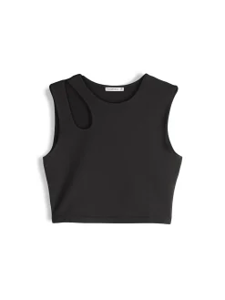 GATE Gładki top z wycięciem| Koszulki I Topy·Podkoszulki ☀️