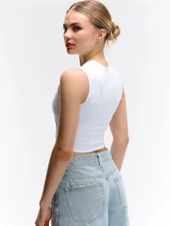 GATE Gładki top z wycięciem| Koszulki I Topy·Podkoszulki ☀️|Koszulki I Topy·Crop Top ☀️