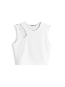 GATE Gładki top z wycięciem| Koszulki I Topy·Podkoszulki ☀️|Koszulki I Topy·Crop Top ☀️