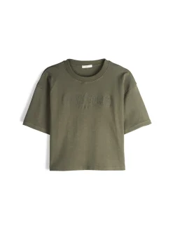 GATE Gruba bawełniana koszulka z haftem| Koszulki I Topy·Koszulki|Koszulki I Topy·Koszulki Z Nadrukiem