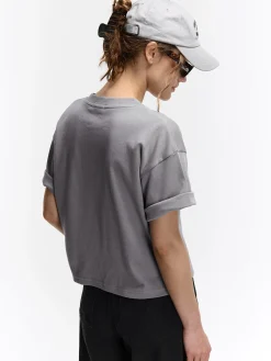 GATE Gruba bawełniana koszulka z haftem| Koszulki I Topy·Koszulki|Koszulki I Topy·Koszulki Z Nadrukiem