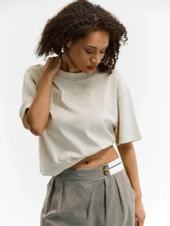 GATE Gruba bawełniana koszulka z haftem| Koszulki I Topy·Koszulki|Koszulki I Topy·Koszulki Z Nadrukiem