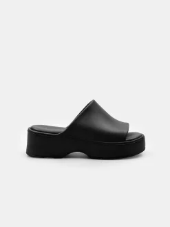 GATE Gumowe Klapki na obcasie| Buty