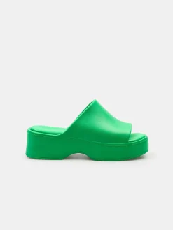 GATE Gumowe Klapki na obcasie| Buty