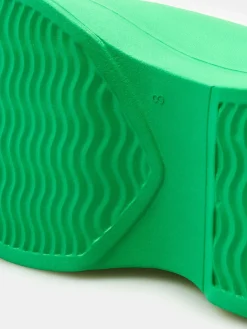 GATE Gumowe Klapki na obcasie| Buty