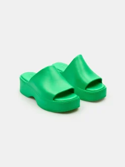 GATE Gumowe Klapki na obcasie| Buty