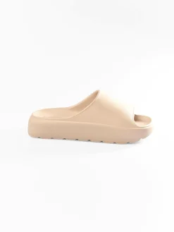 GATE Gumowe klapki na platformie| Buty