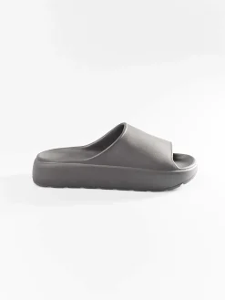 GATE Gumowe klapki na platformie| Buty