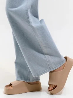 GATE Gumowe klapki na wysokiej platformie| Buty