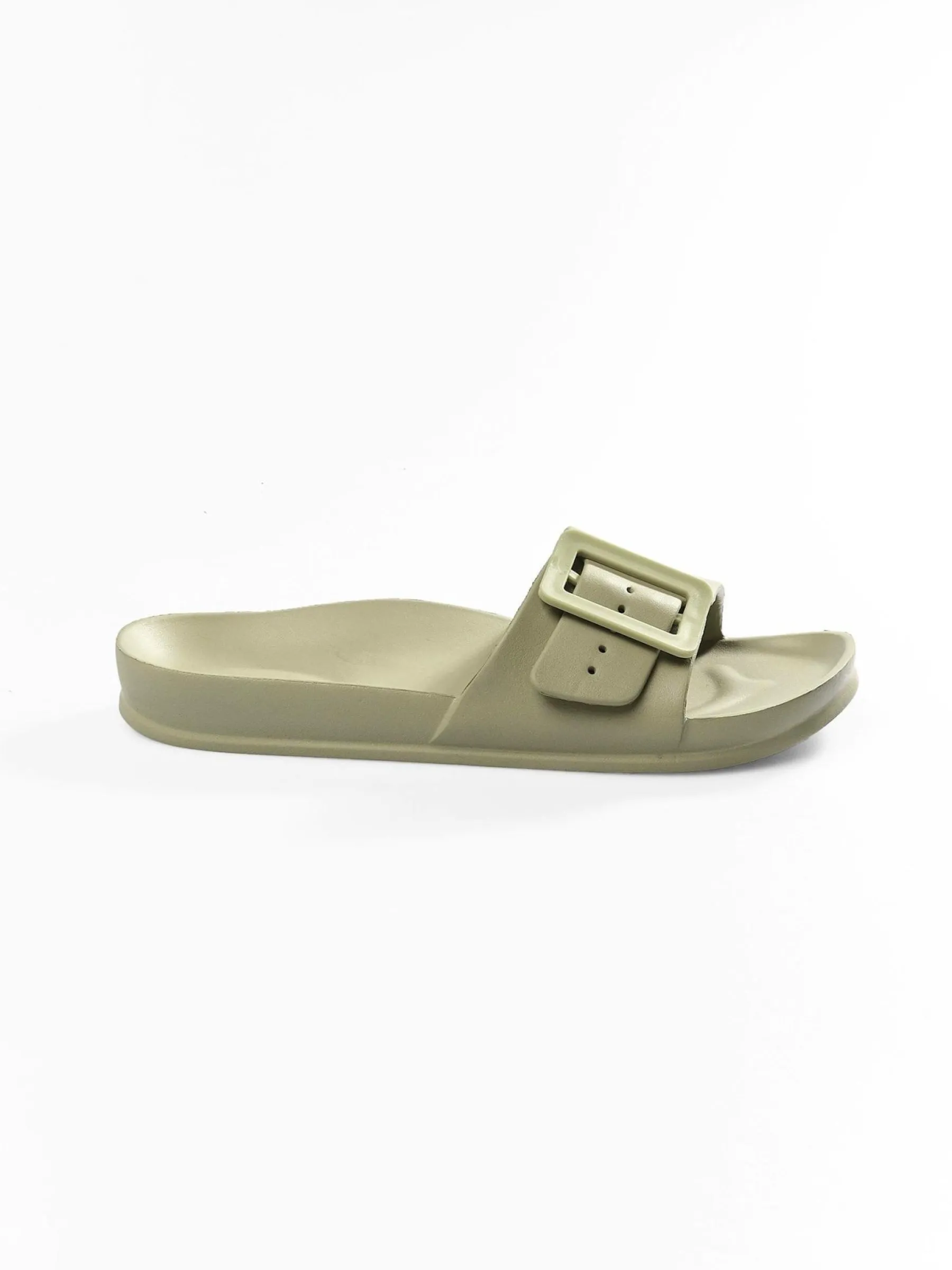 GATE Gumowe klapki z klamrą| Buty